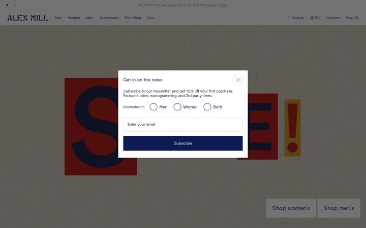 Screenshot of alexmill.com