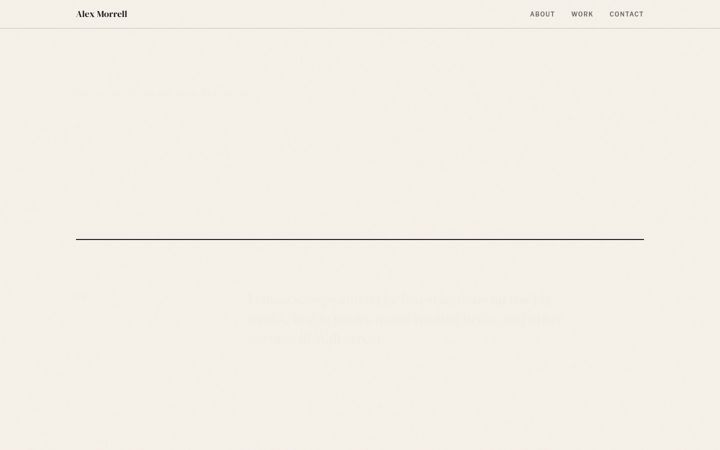 Screenshot of alexmorrell.org
