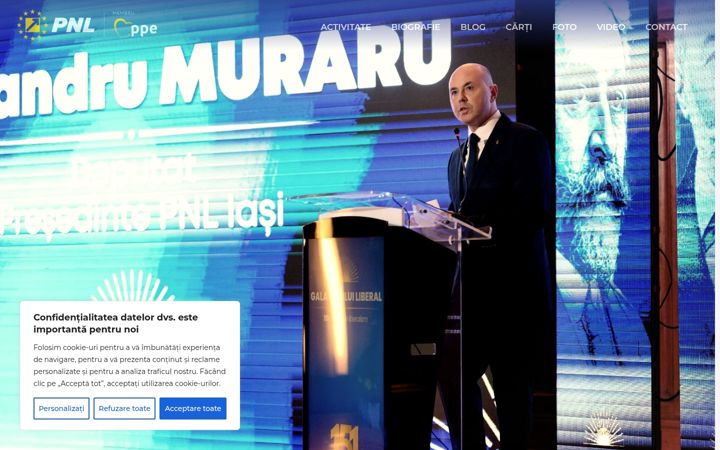 Screenshot of alexmuraru.ro