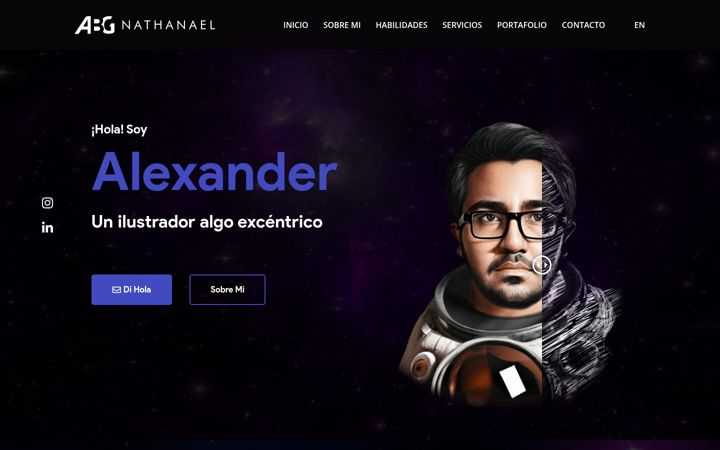 Screenshot of alexnath.com