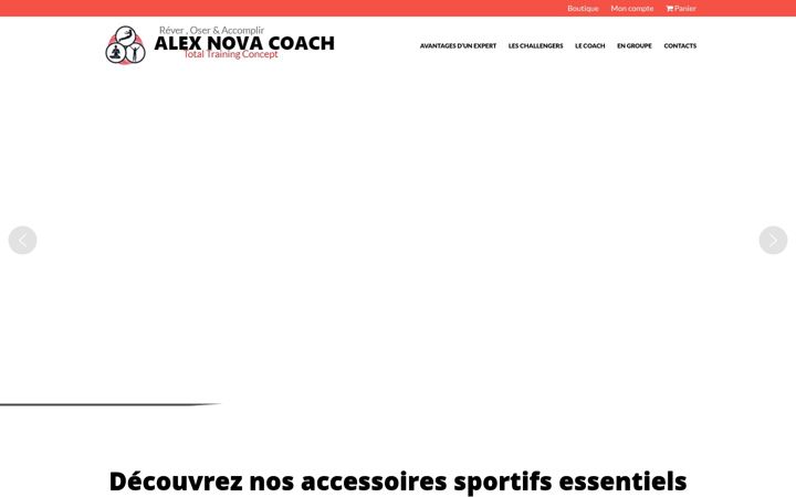 Captură de ecran a alexnovacoach.com