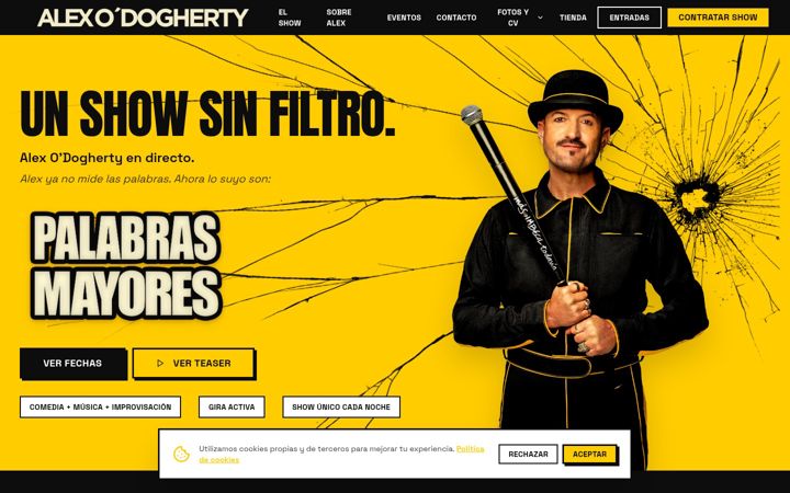 Screenshot of alexodogherty.com