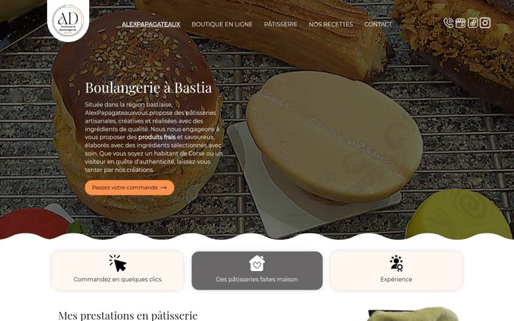 Ekrānuzņēmums no alexpapagateaux.fr
