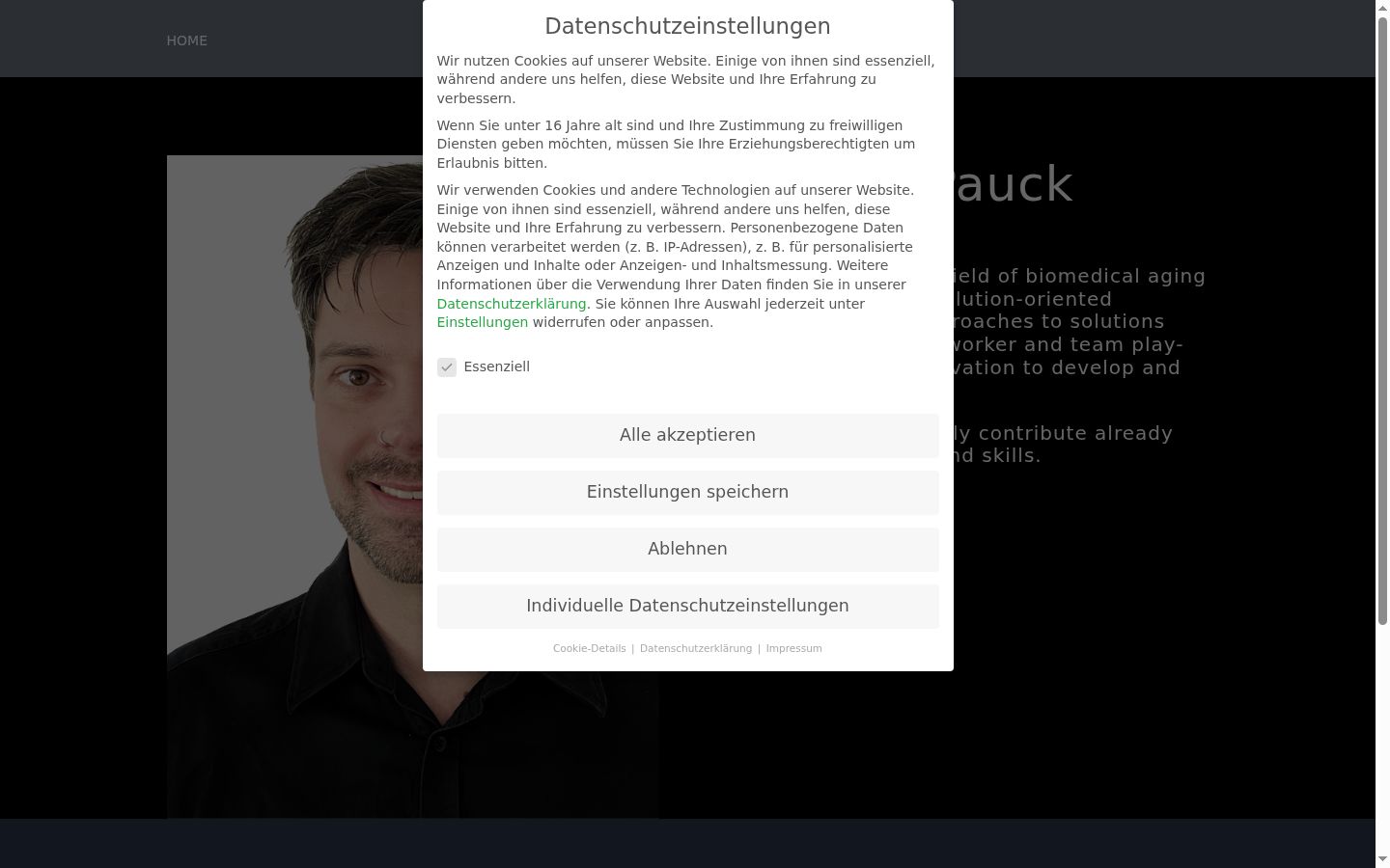 Captura de ecrã do banner de consentimento apresentado antes de qualquer interação