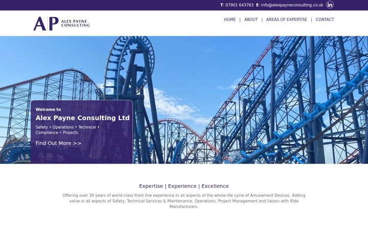 Screenshot of alexpayneconsulting.co.uk