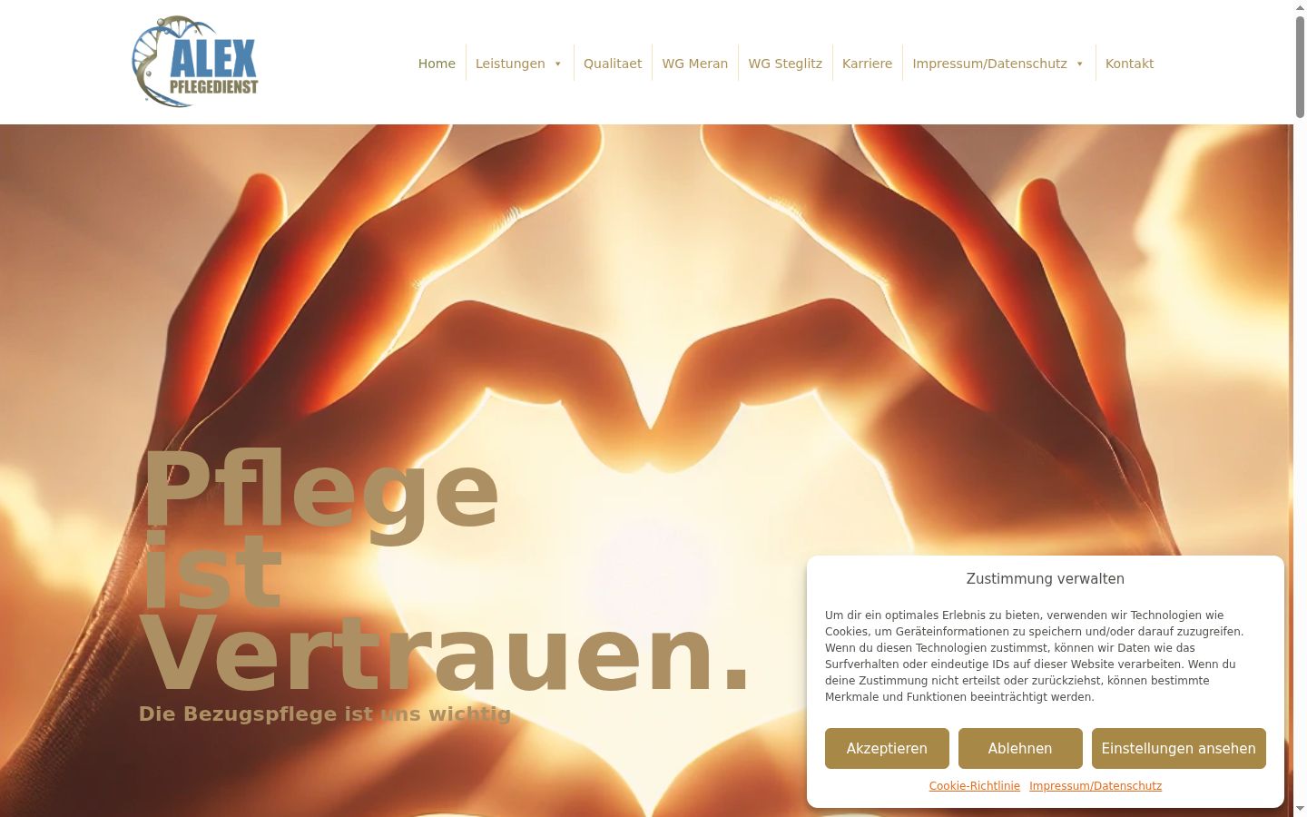Screenshot tal-banner tal-kunsens muri qabel kwalunkwe interazzjoni