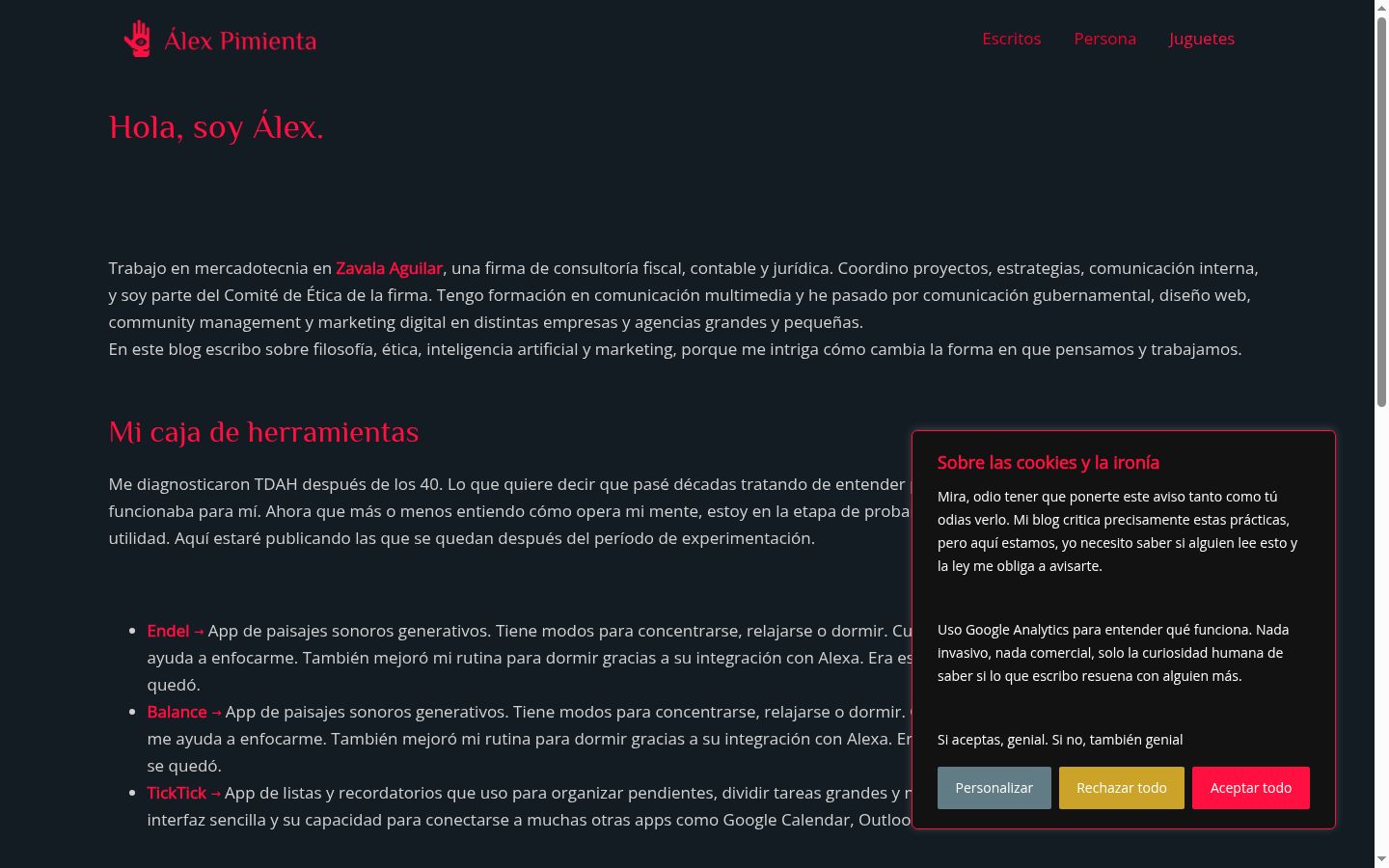 Screenshot tal-banner tal-kunsens muri qabel kwalunkwe interazzjoni
