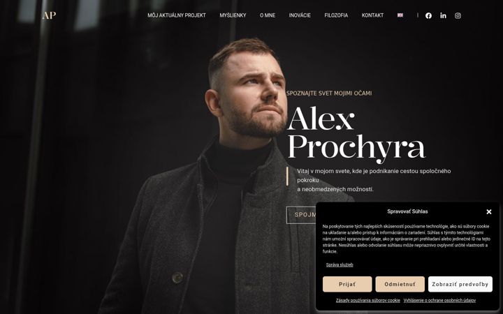 Screenshot of alexprochyra.com
