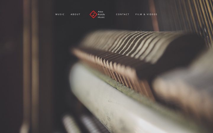 Screenshot of alexraidismusic.com