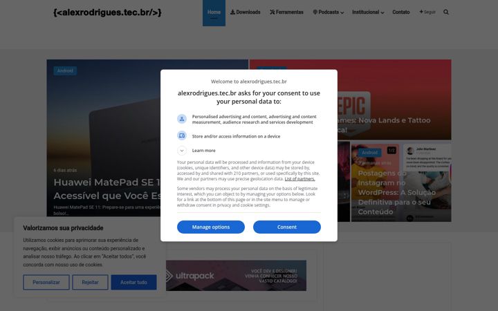 Screenshot of alexrodrigues.tec.br