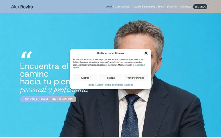Screenshot of alexrovira.com