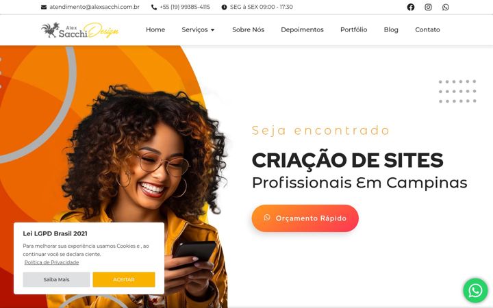 Posnetek zaslona alexsacchi.com.br