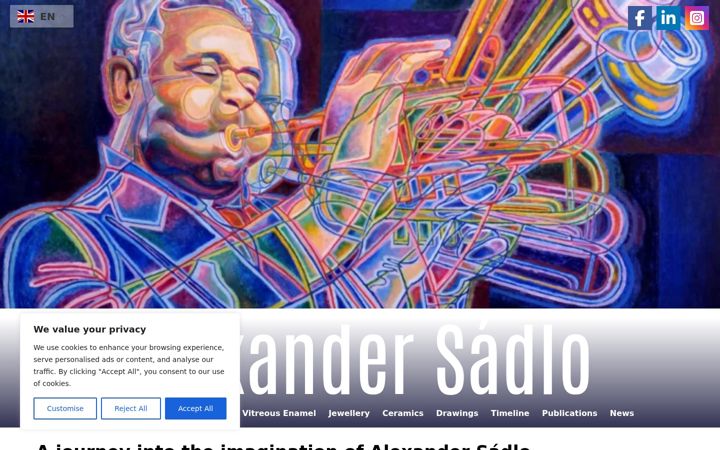 Screenshot of alexsadlo.co.uk