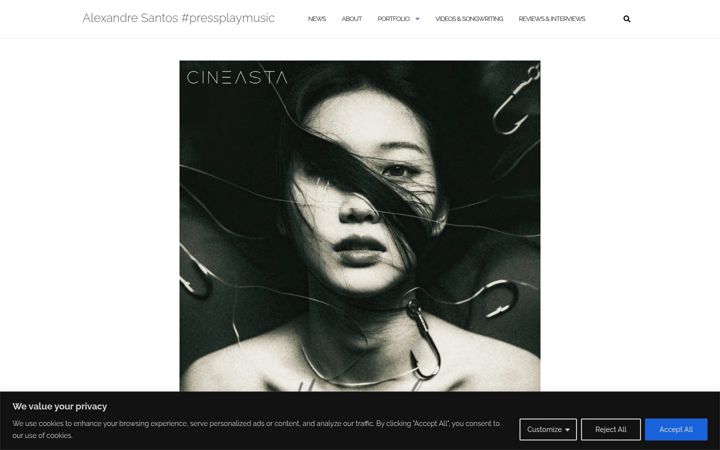 Screenshot of alexsantosmusic.com