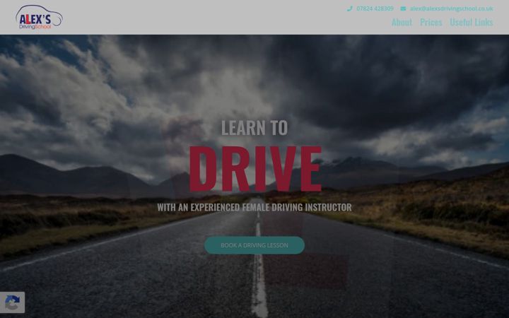 Screenshot of alexsdrivingschool.co.uk