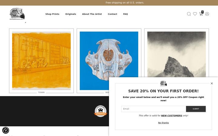 Screenshot of alexseynekrasovart.com