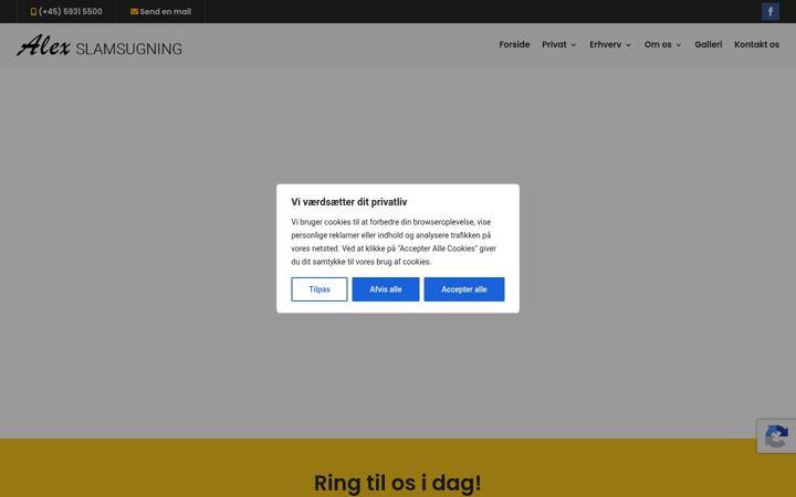 Screenshot of alexslamsugning.dk
