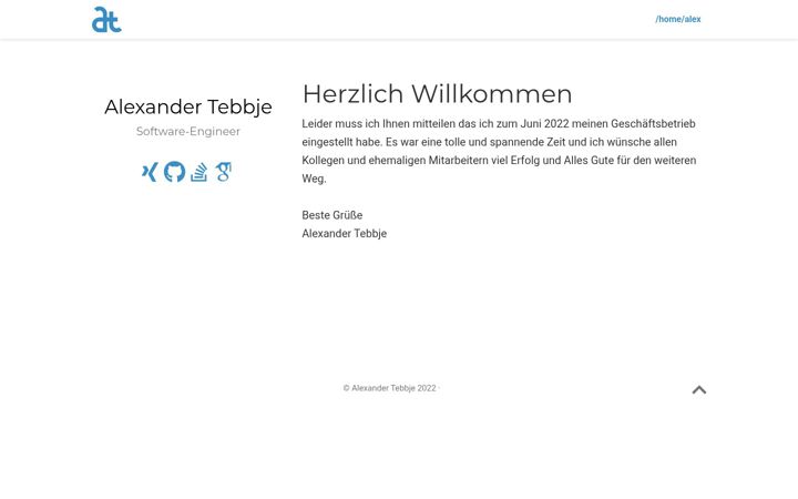 Screenshot of alextape.de