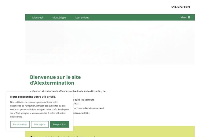 Screenshot of alextermination.com