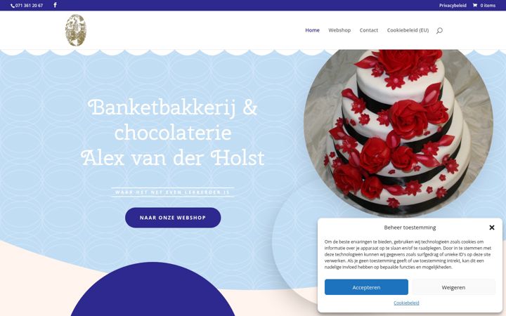 Screenshot of alexvanderholst.nl