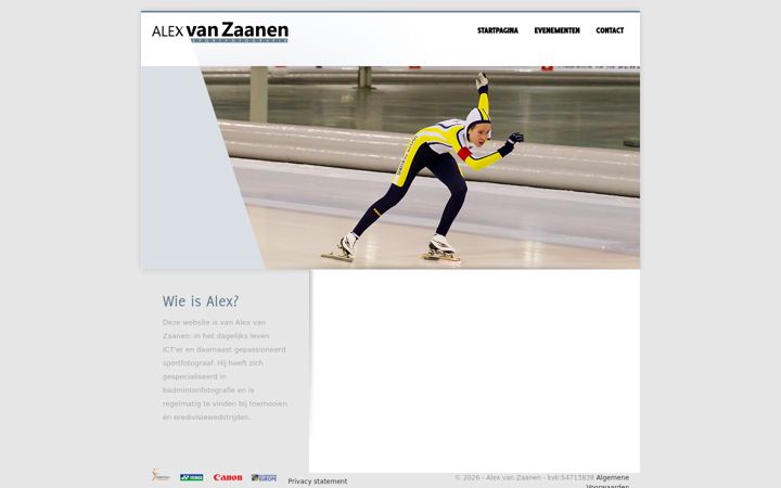 Screenshot of alexvanzaanen.nl
