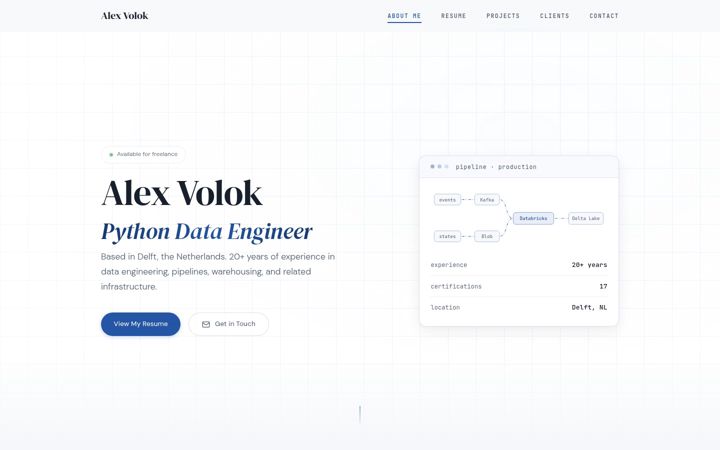 Screenshot of alexvolok.com