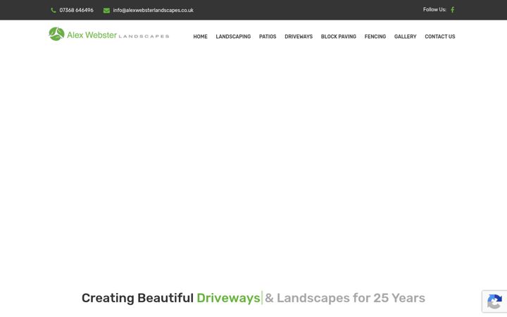 Screenshot of alexwebsterlandscapes.co.uk
