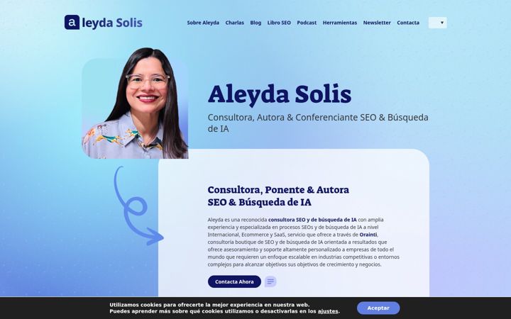 Screenshot of aleydasolis.com