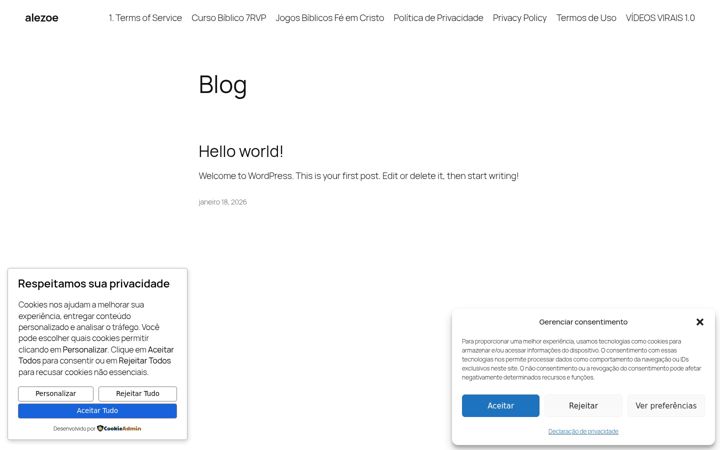 Screenshot of alezoe.com