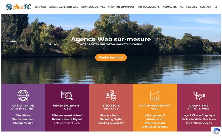Screenshot of alezpc-agence-web.fr
