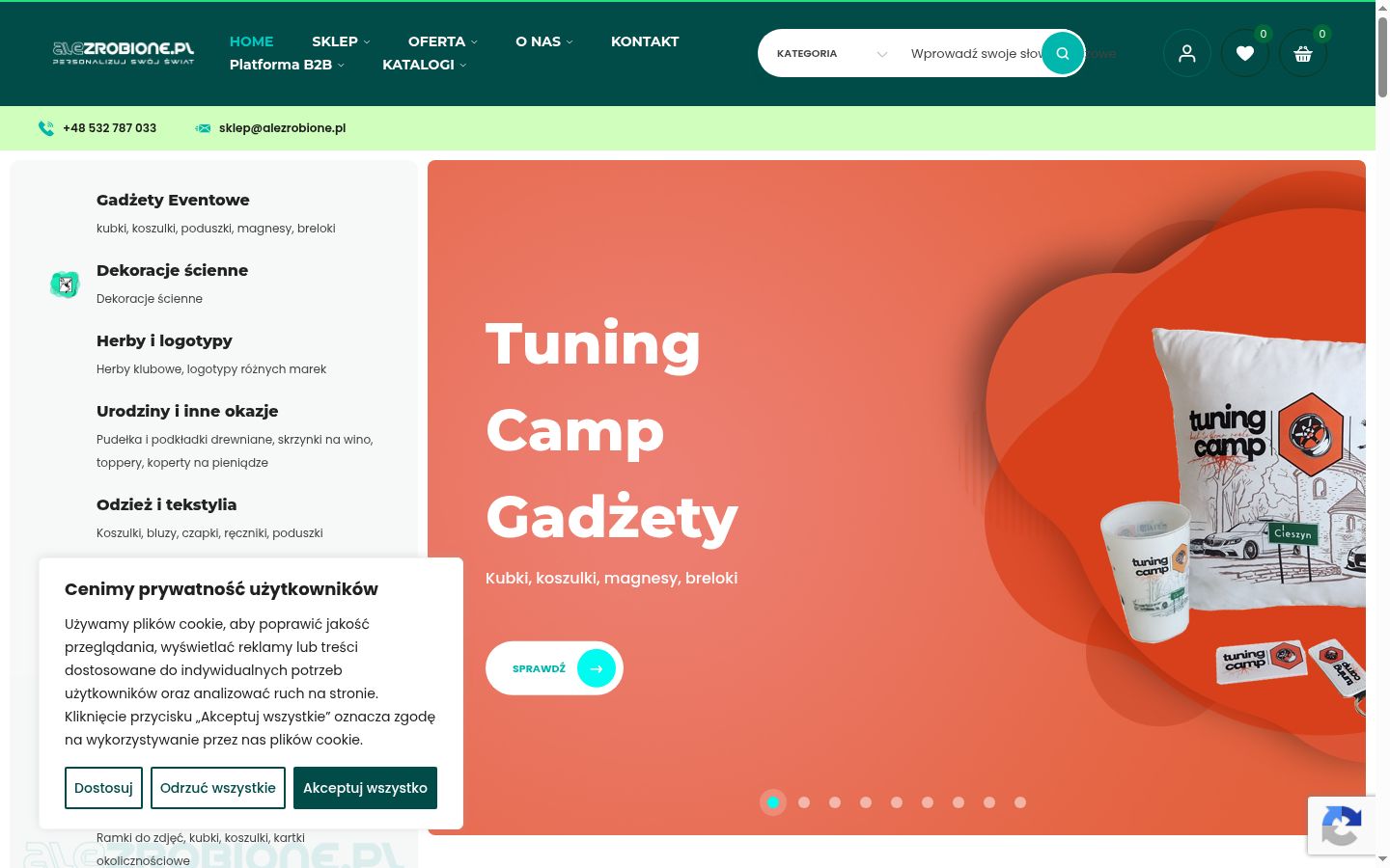 Zrzut ekranu banera zgody wyświetlanego przed jakąkolwiek interakcją