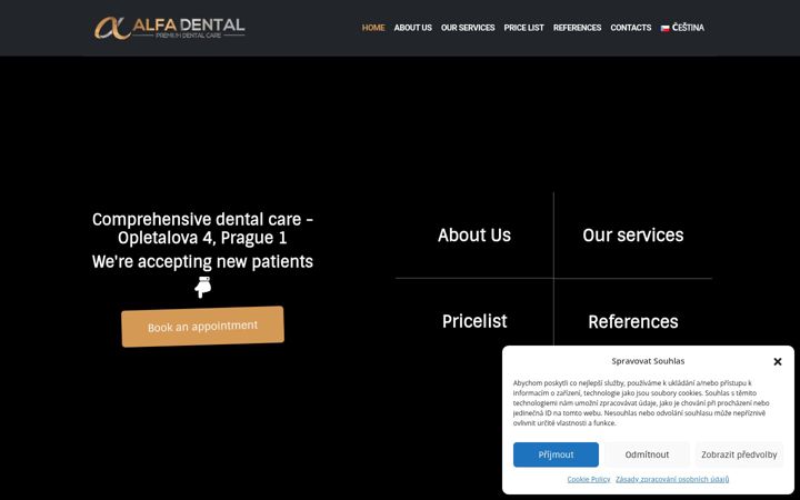 Zrzut ekranu alfa-dental.cz