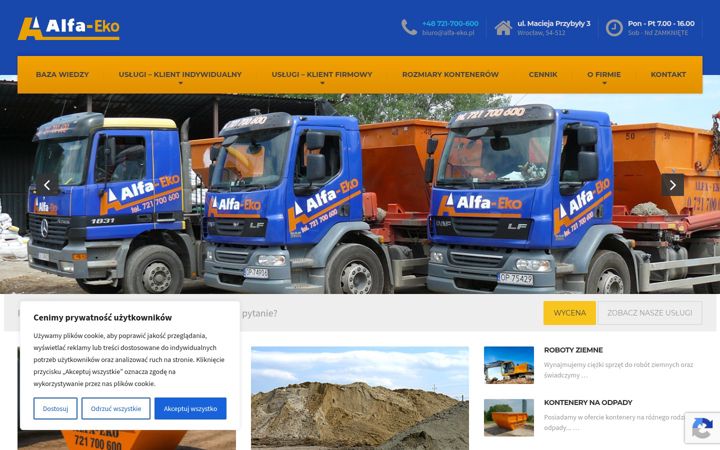 Zrzut ekranu alfa-eko.pl