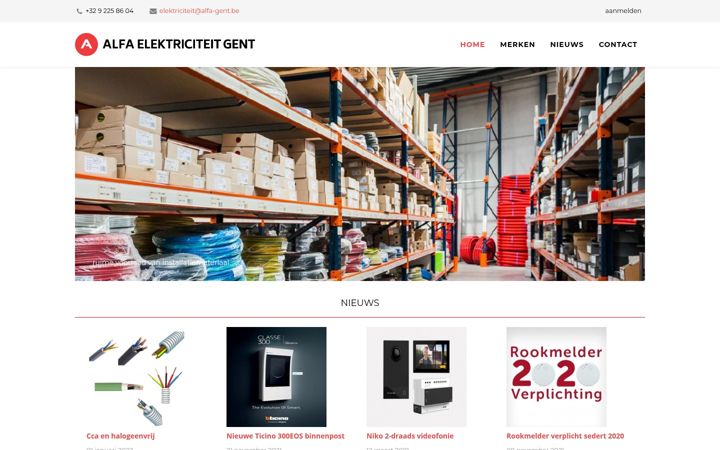 Screenshot of alfa-elektriciteit.be