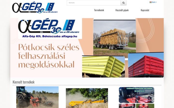 Zrzut ekranu alfa-gep.hu