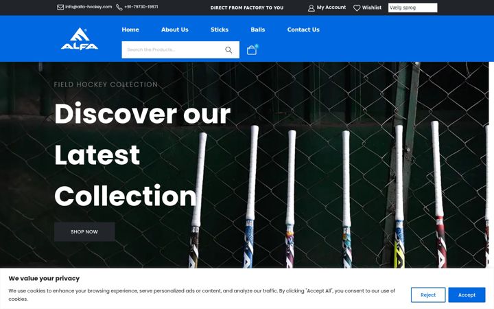 Screenshot of alfa-hockey.com