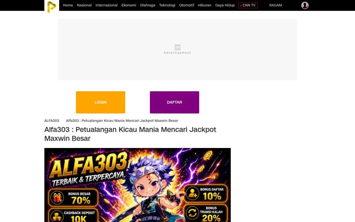 Screenshot of alfa303bet.org