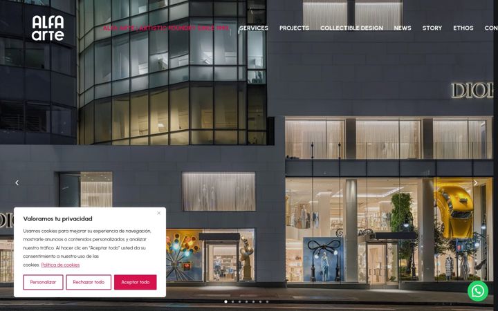 Screenshot of alfaarte.com