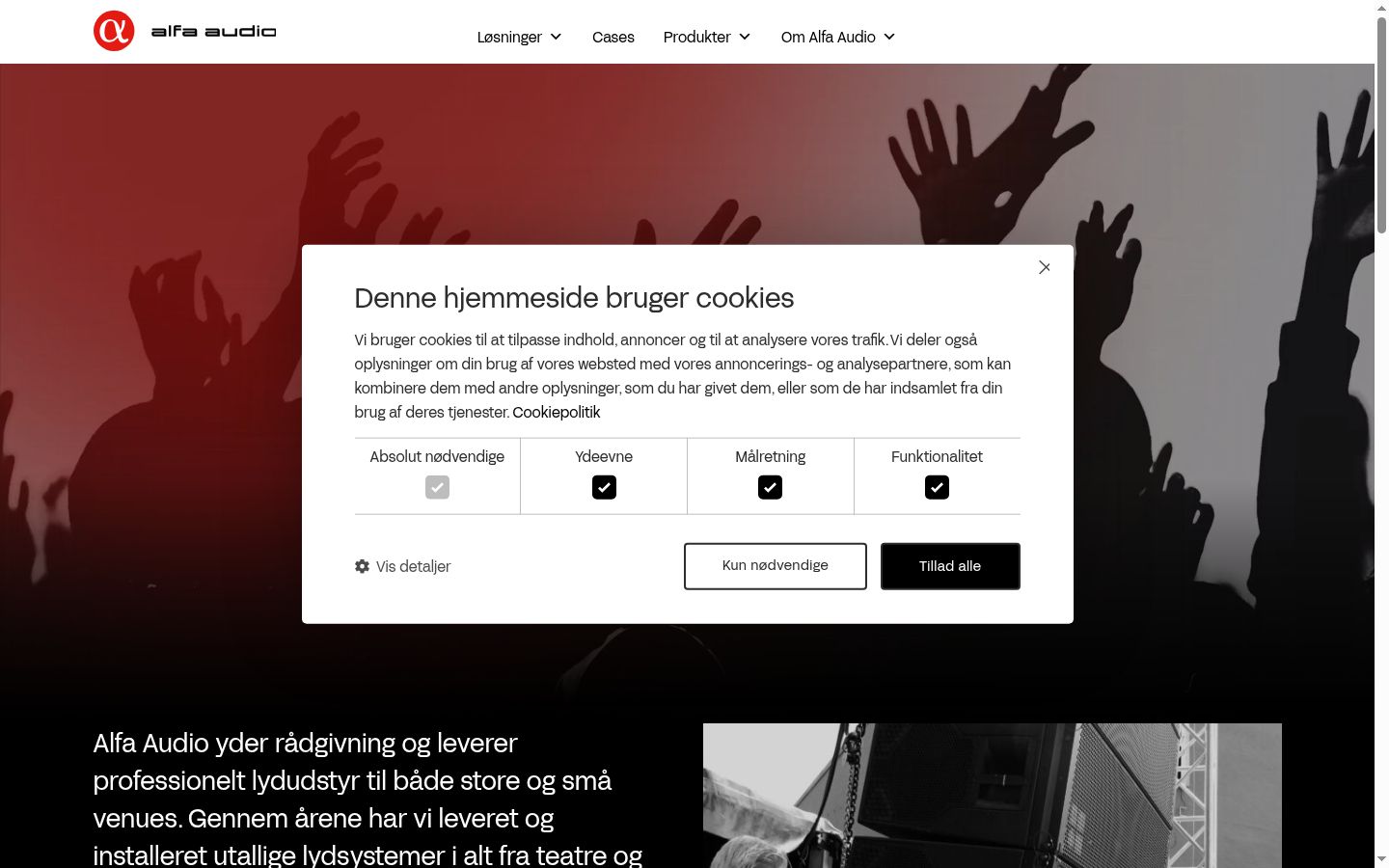 Ekraanipilt nõusolekubännerist, mida näidati enne mis tahes suhtlust