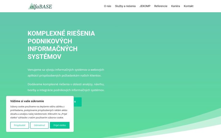 Screenshot of alfabase.sk