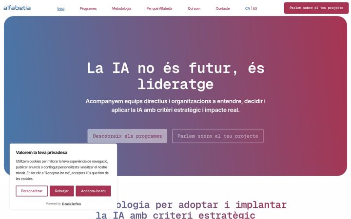 Screenshot of alfabetia.ai