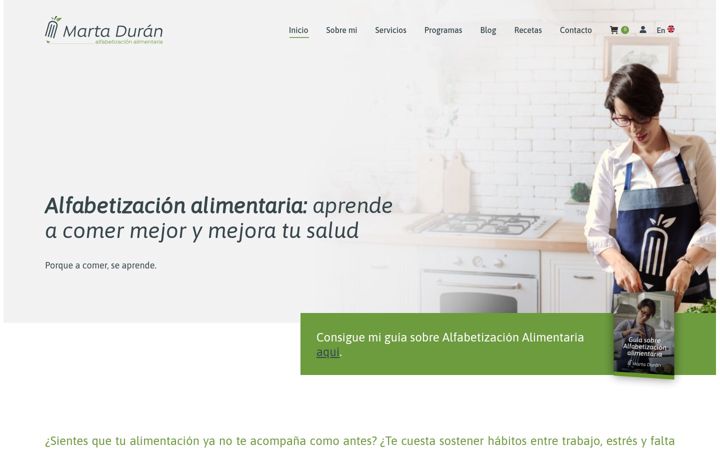 Ekrānuzņēmums no alfabetizacion-alimentaria.com
