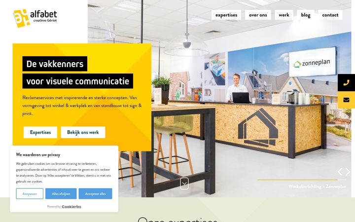 Screenshot of alfabetreclame.nl