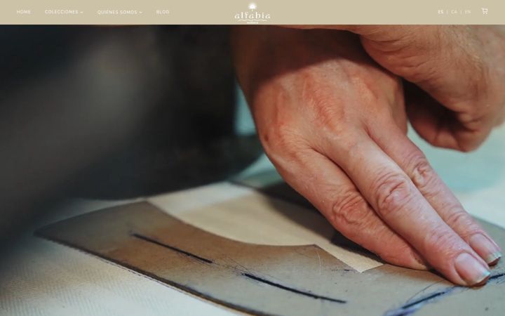 Screenshot di alfabiashoes.com