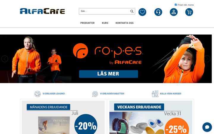Screenshot of alfacare.se