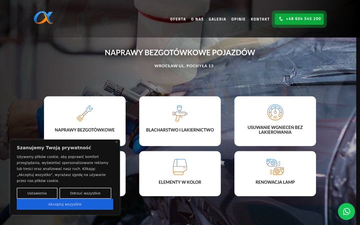 Screenshot of alfacars.pl