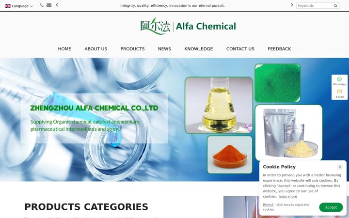 Screenshot of alfachemch.com