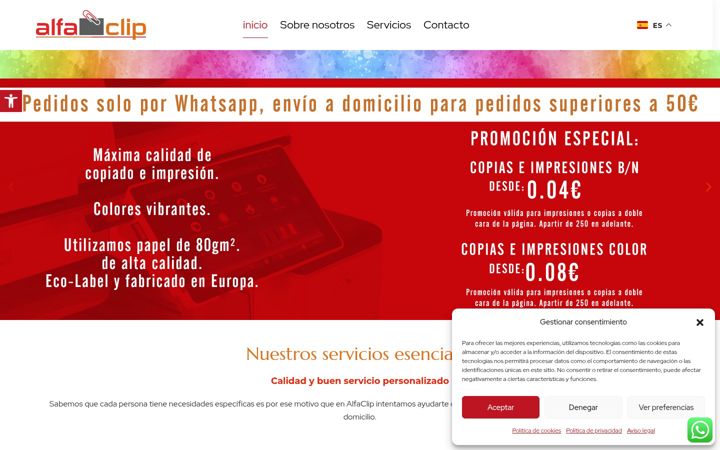 Screenshot di alfaclip.es