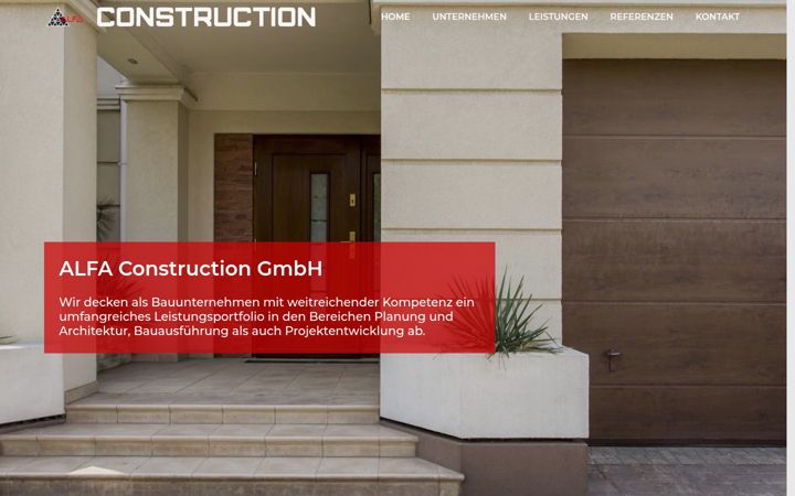 Snimka zaslona za alfaconstruction.de