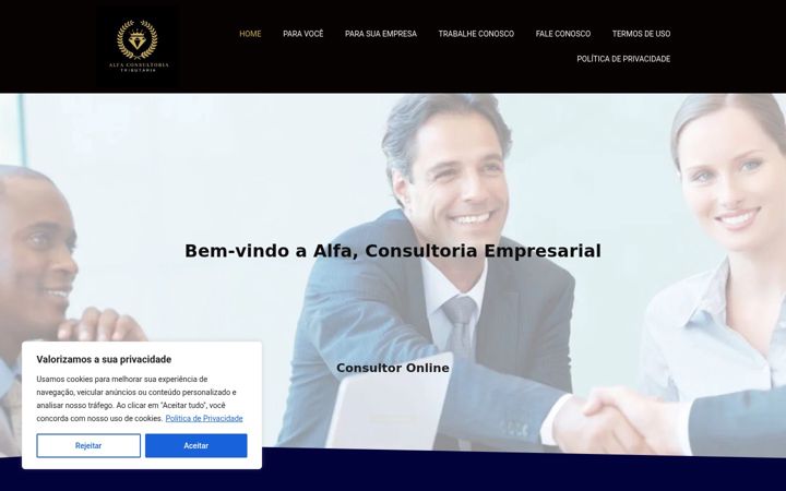 Screenshot of alfaconsultoriaempresarial.com.br